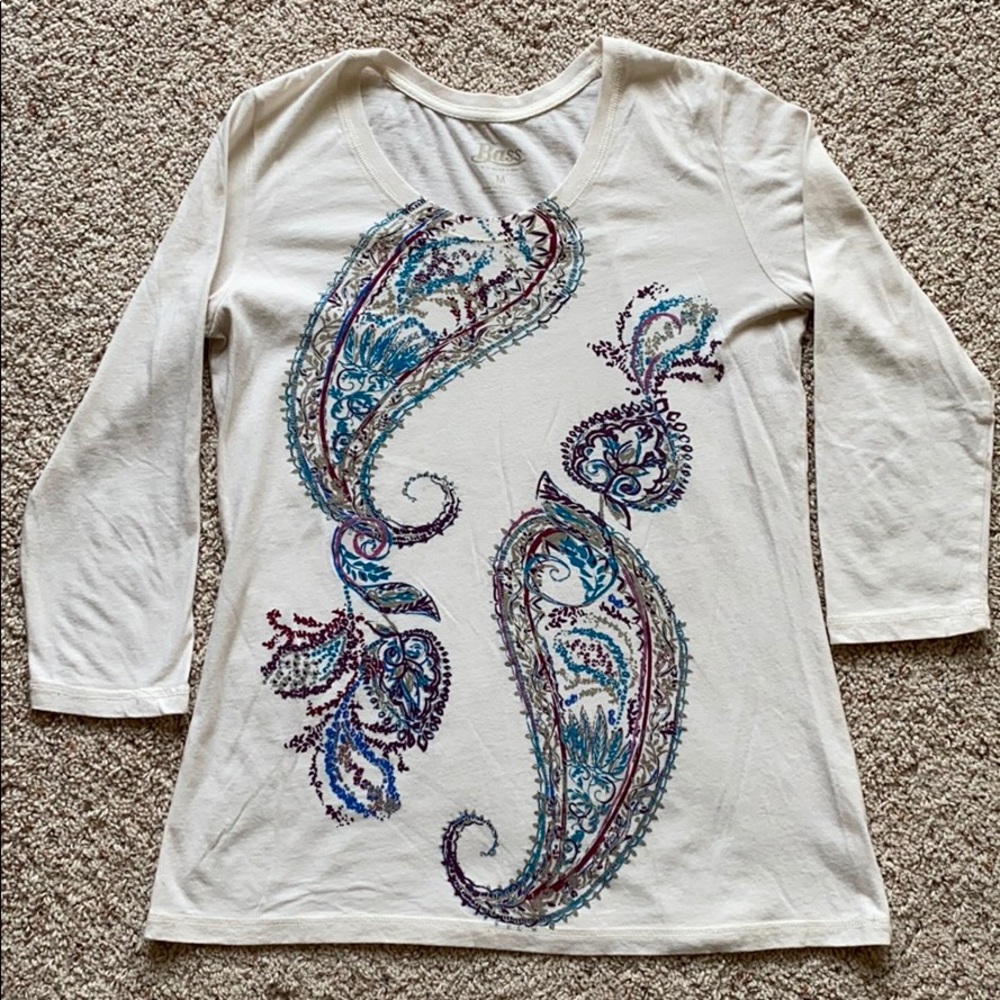 Women’s GH Bass Off White Top Size Medium